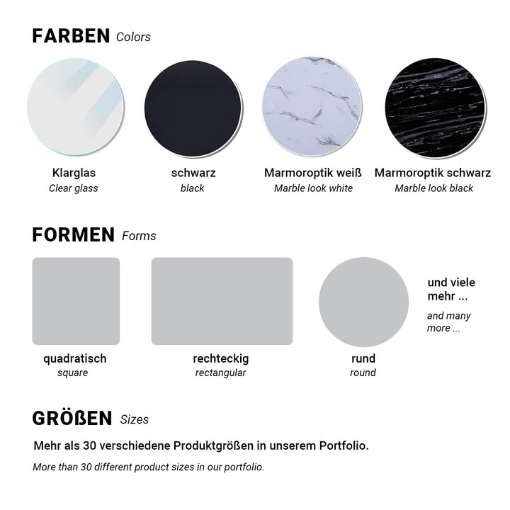 Funkenschutzplatte Kaminofen Ø70cm ESG-Glas 6mm Facettenschliff - Bild 6