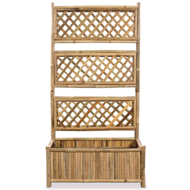 Pflanzkasten mit Bambus-Spalier 70x30x135 cm für Balkon und Garten - Bild 3