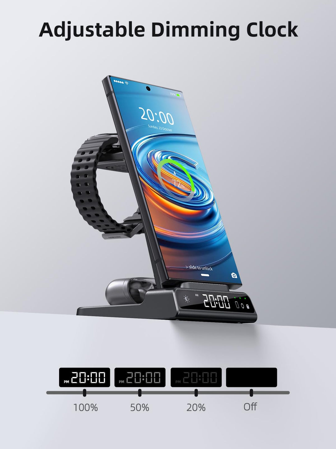 Kabelloses 3-in-1 Ladestation Samsung Galaxy Watch Buds Smartphone - Bild 5