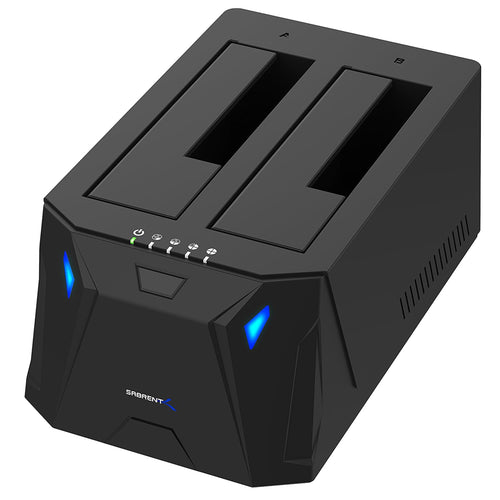 Festplatten Dockingstation 2-Bay USB-A SATA SSD/HDD 2,5+3,5 Zoll