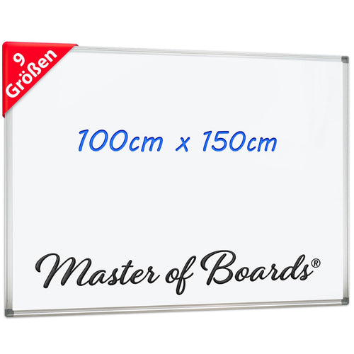 Whiteboard magnetisch 150x100cm Alurahmen abnehmbare Stiftablage