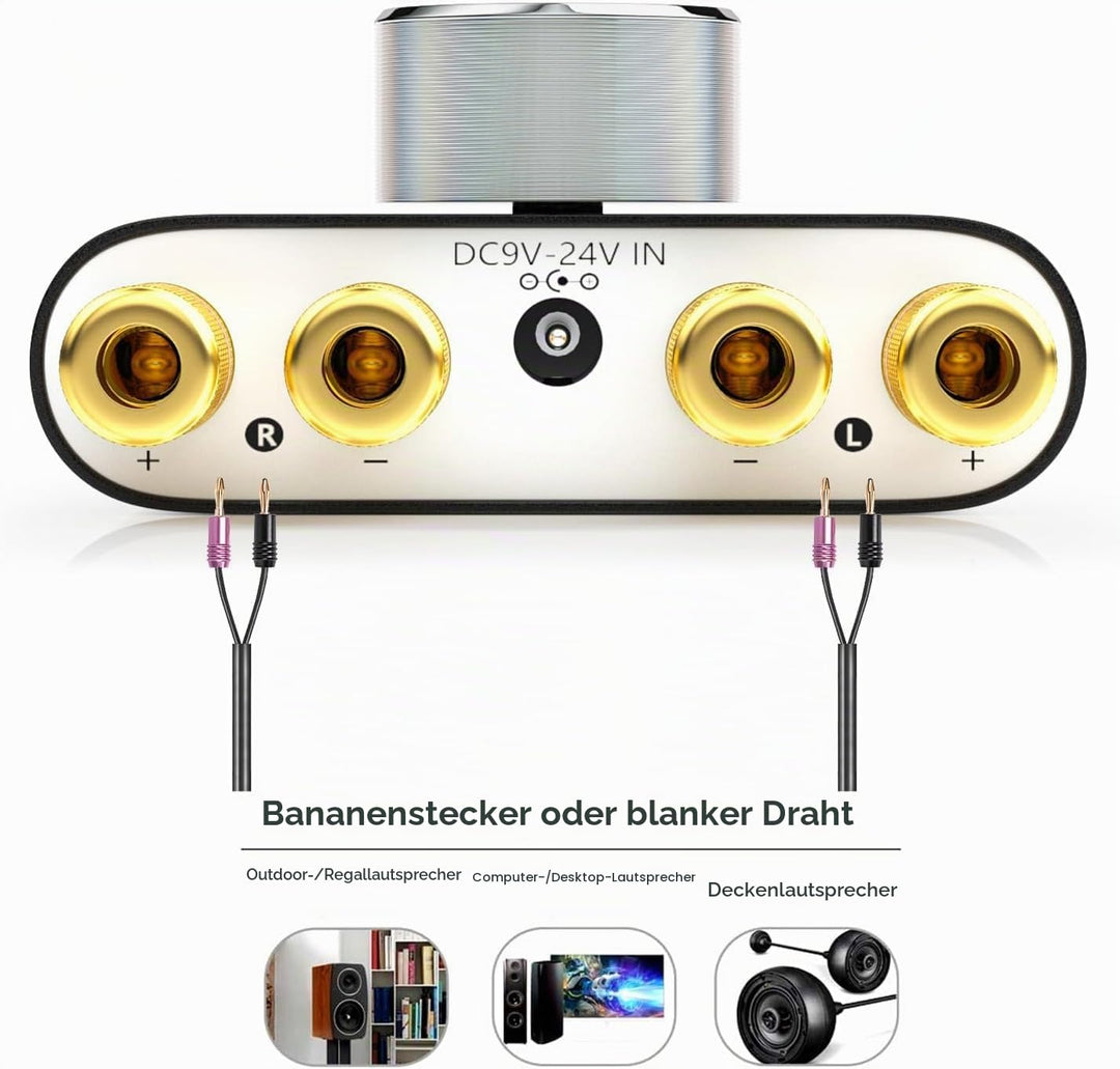 HiFi Stereo Verstärker Bluetooth 5.0 50W×2 2.0 Kanal mit Netzteil - Bild 8