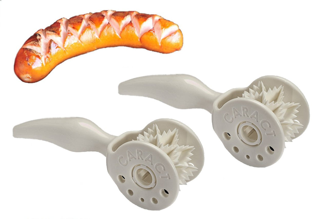 Wurstroller Grillzubehör Kunststoff X-Schnitt für Bratwürste 2er-Set