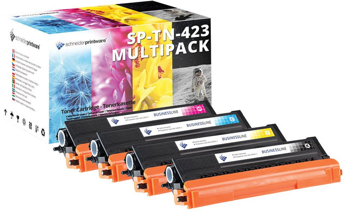 Toner-Set 4-farbig CMYK für Brother TN-423 / TN-421 kompatibel
