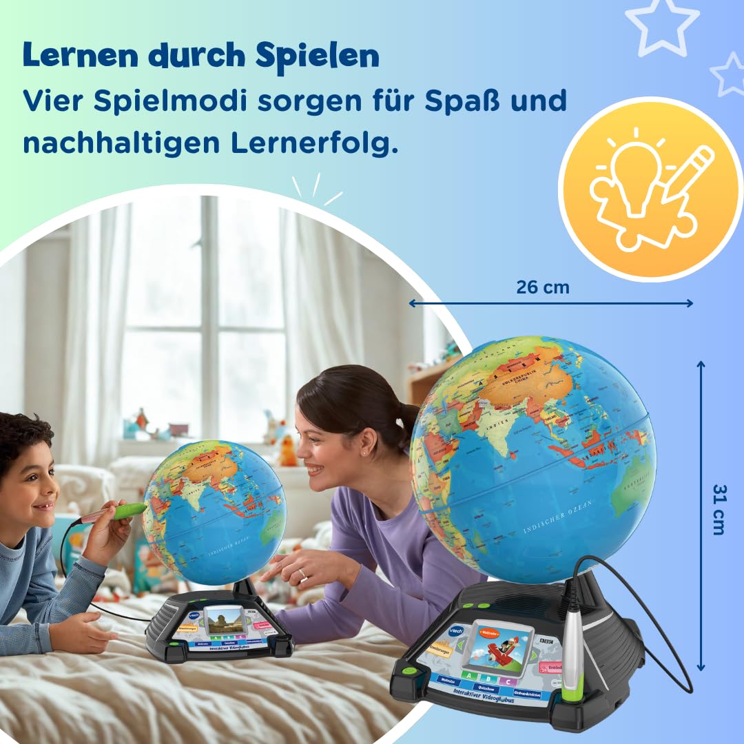 Interaktiver Lern-Globus mit Bildschirm und Stift 600+ BBC-Videos - Bild 7