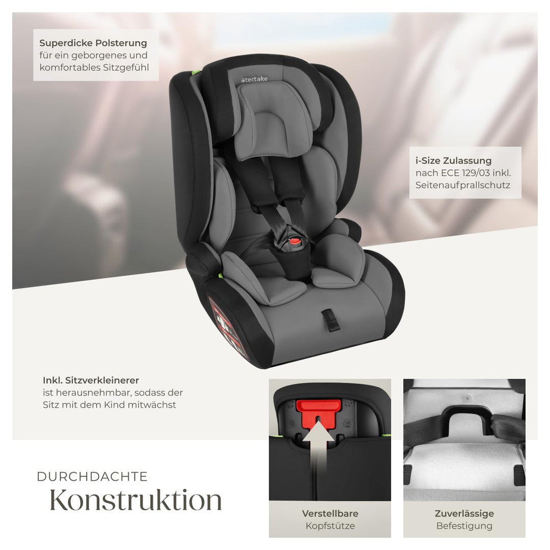 Kindersitz i-Size 76-150 cm mit 5-Punkt-Gurt und Seitenaufprallschutz - Bild 3