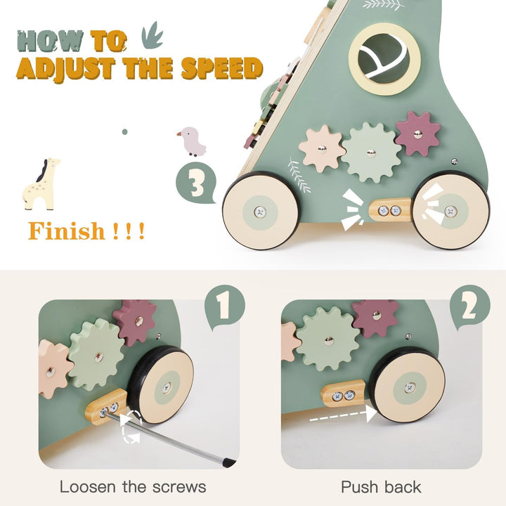 Lauflernwagen Holz 8-in-1 mit Activity Center und Xylophon - Bild 5