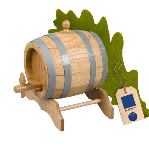 Holzfass Eiche 5 Liter mit Hahn für Wein, Whisky & Schnaps