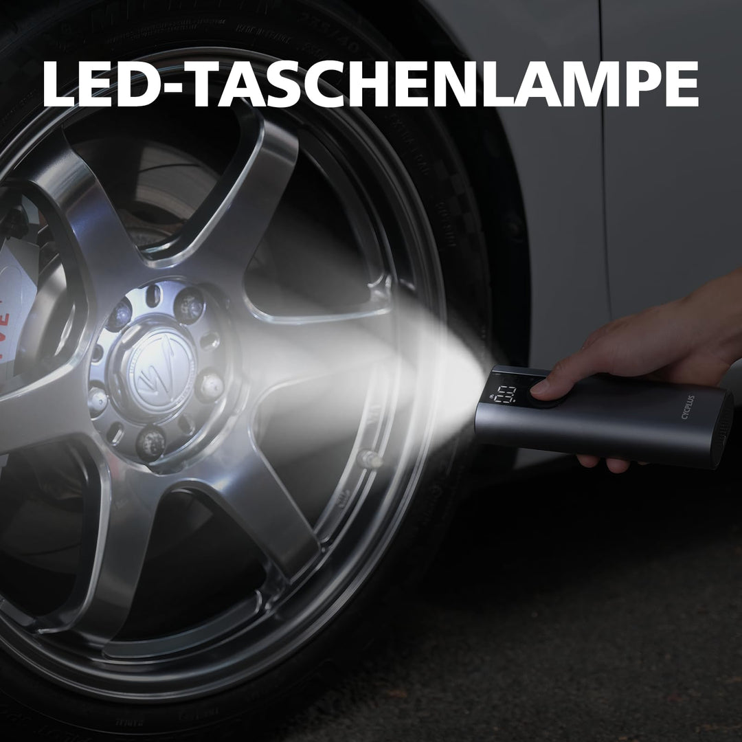 Akku-Luftpumpe 150 PSI mit LCD-Display und Auto-Stopp für Auto &amp; Bike - Bild 6