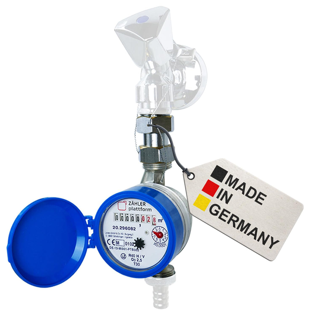 Wasserzähler Garten 3/4 Zoll Messing geeicht BL 110 mm Kaltwasser