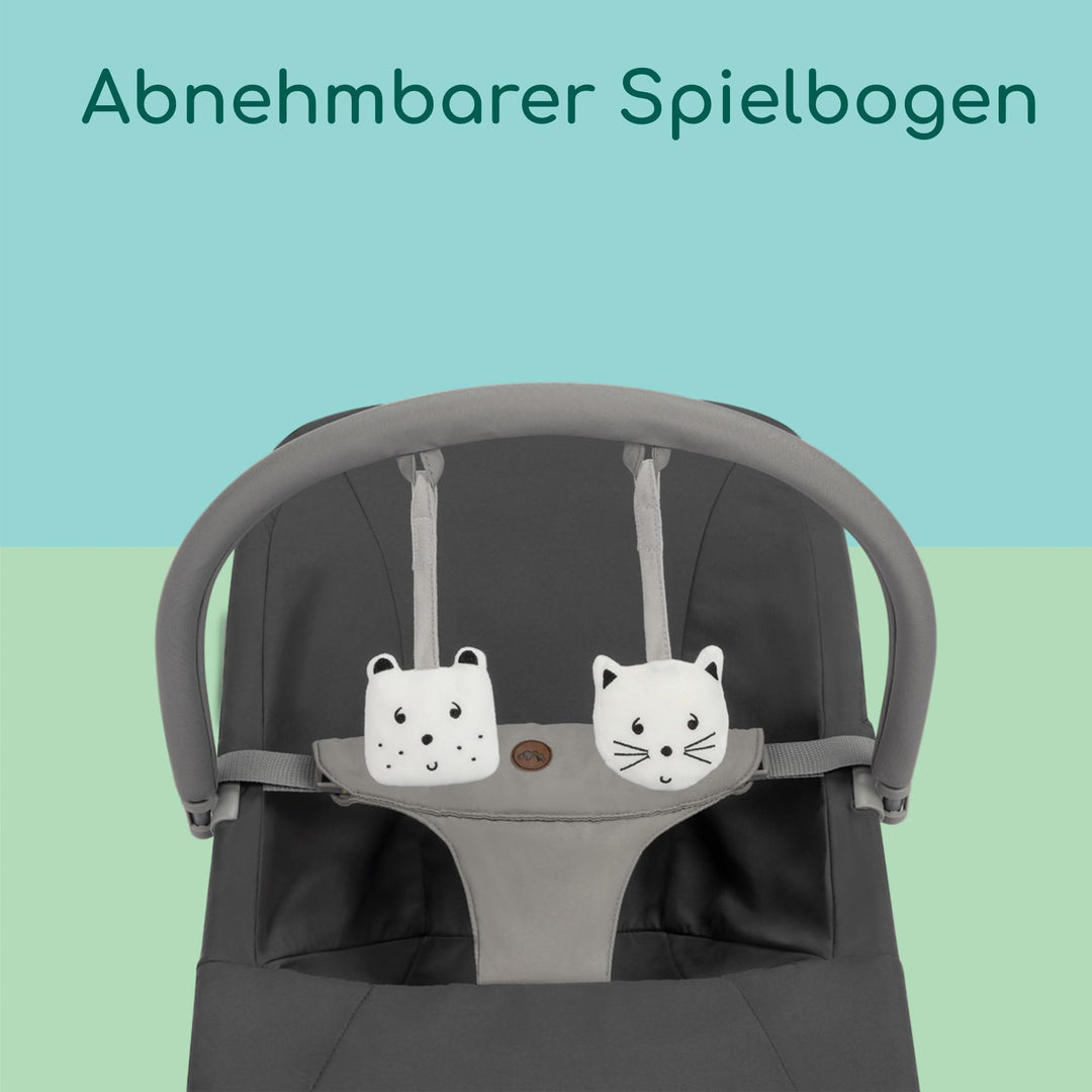 Babywippe klappbar 0–2 Jahre mit Spielbogen und 3-Punkt-Gurt - Bild 5