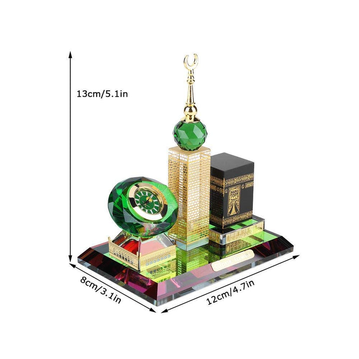 Kaaba Clock Tower Kristallfigur 3-in-1 Islamische Architektur Gold - Bild 3