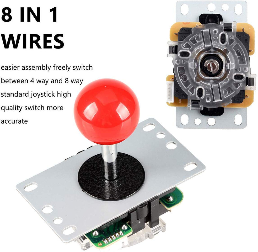 Arcade Schrank DIY Set 2 Spieler 8-Wege-Joystick LED Tasten - Bild 3