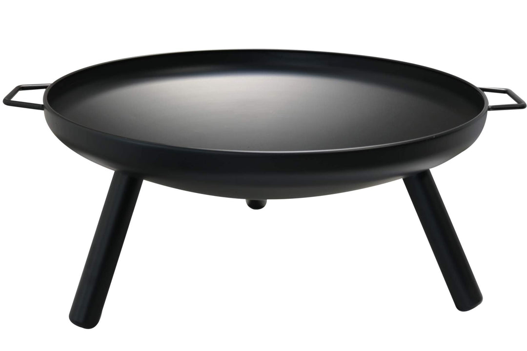 Feuerschale Eisen 58 cm schwarz mit 3 Füssen für Garten und Terrasse