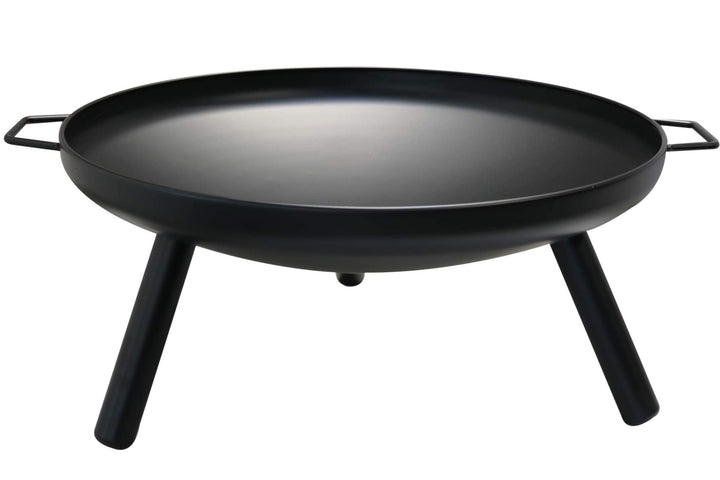 Feuerschale Eisen 58 cm schwarz mit 3 Füssen für Garten und Terrasse