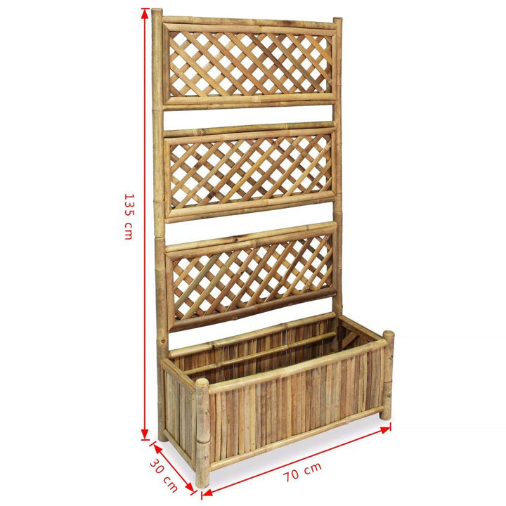 Pflanzkasten mit Bambus-Spalier 70x30x135 cm für Balkon und Garten - Bild 7