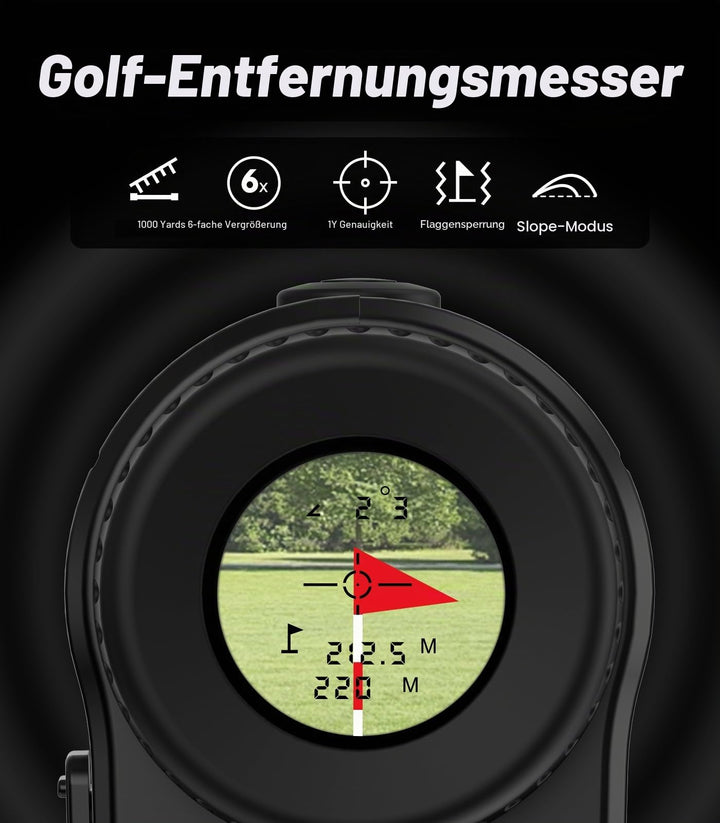 Golf Entfernungsmesser 1000 Yard Reichweite mit Neigungsausgleich - Bild 2
