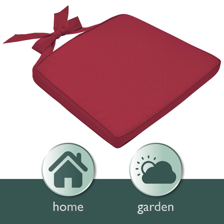Sitzkissen Outdoor 4er-Set Polyester 45x40x5 cm für Gartenstühle - Bild 8