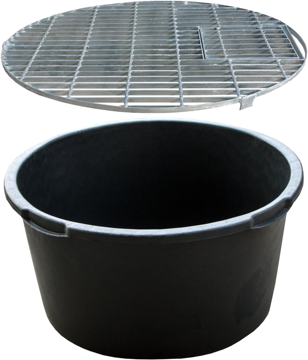 Springbrunnen-Set verzinktes Abdeckgitter + PE Becken 66 cm 90 L - Bild 2