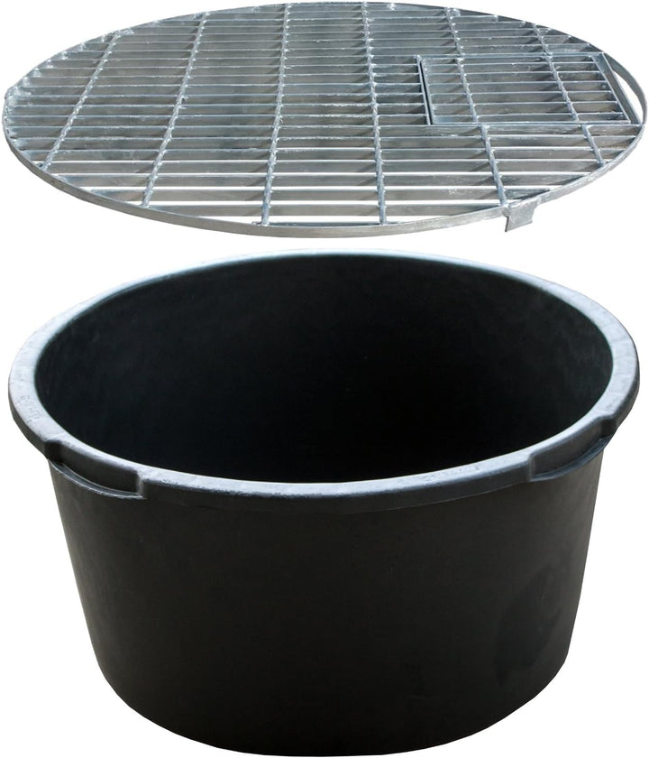 Springbrunnen-Set verzinktes Abdeckgitter + PE Becken 66 cm 90 L - Bild 2
