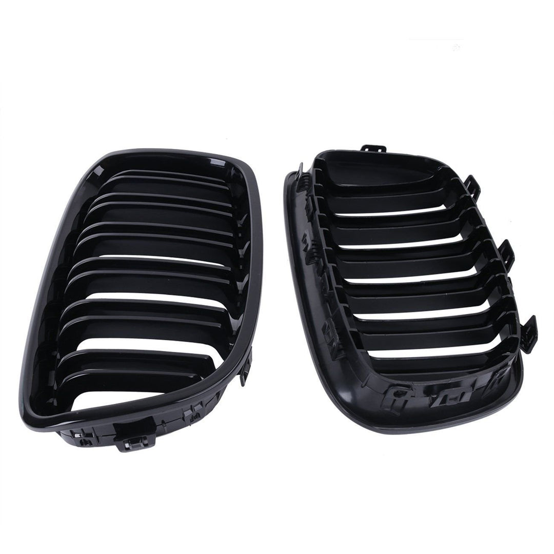 Kühlergrill BMW 1er F20 F21 2011-2014 Doppelsteg Niere glänzend schwarz - Bild 5