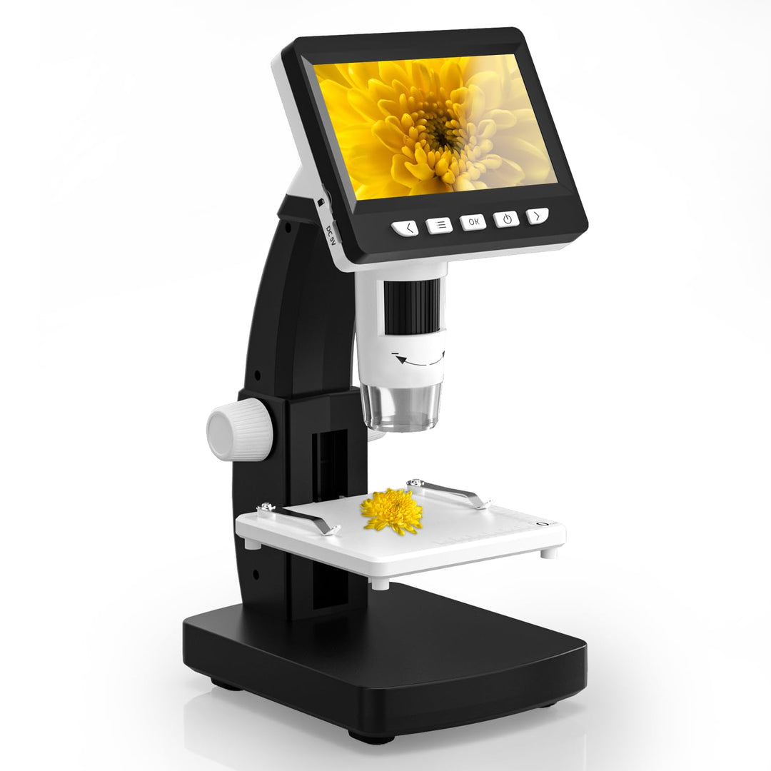 Digital-Mikroskop 4,3-Zoll LCD 50x-1000x mit 8 LED für Kinder &amp; Erwachsene