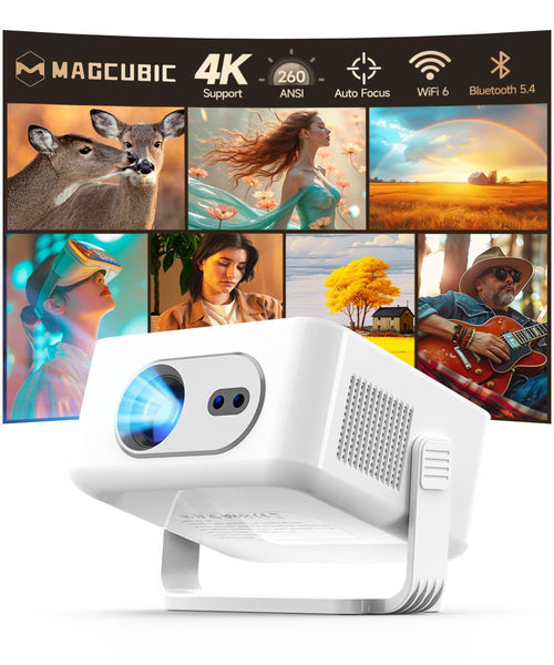 Mini Beamer Android 14 Native 720p 4K HDR 260 ANSI WiFi 6