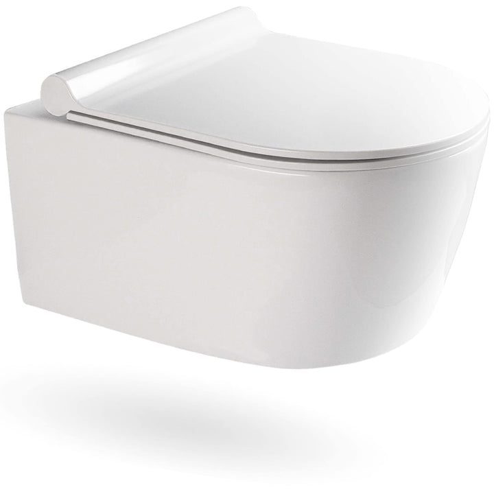 Wand-WC spülrandlos mit Nano-Beschichtung &amp; Absenkautomatik 50x36 cm