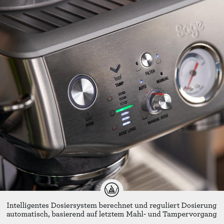 Siebträgermaschine mit Mahlwerk 25 Stufen Impress-Puck-System - Bild 5