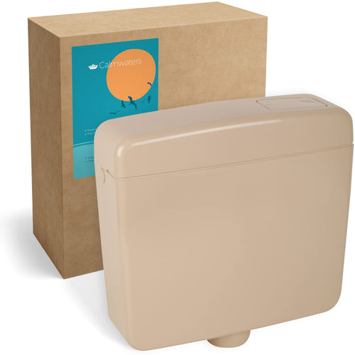 Aufputz-Spülkasten WC schmal 6–9 Liter Start-Stopp Beige-Bahamabeige