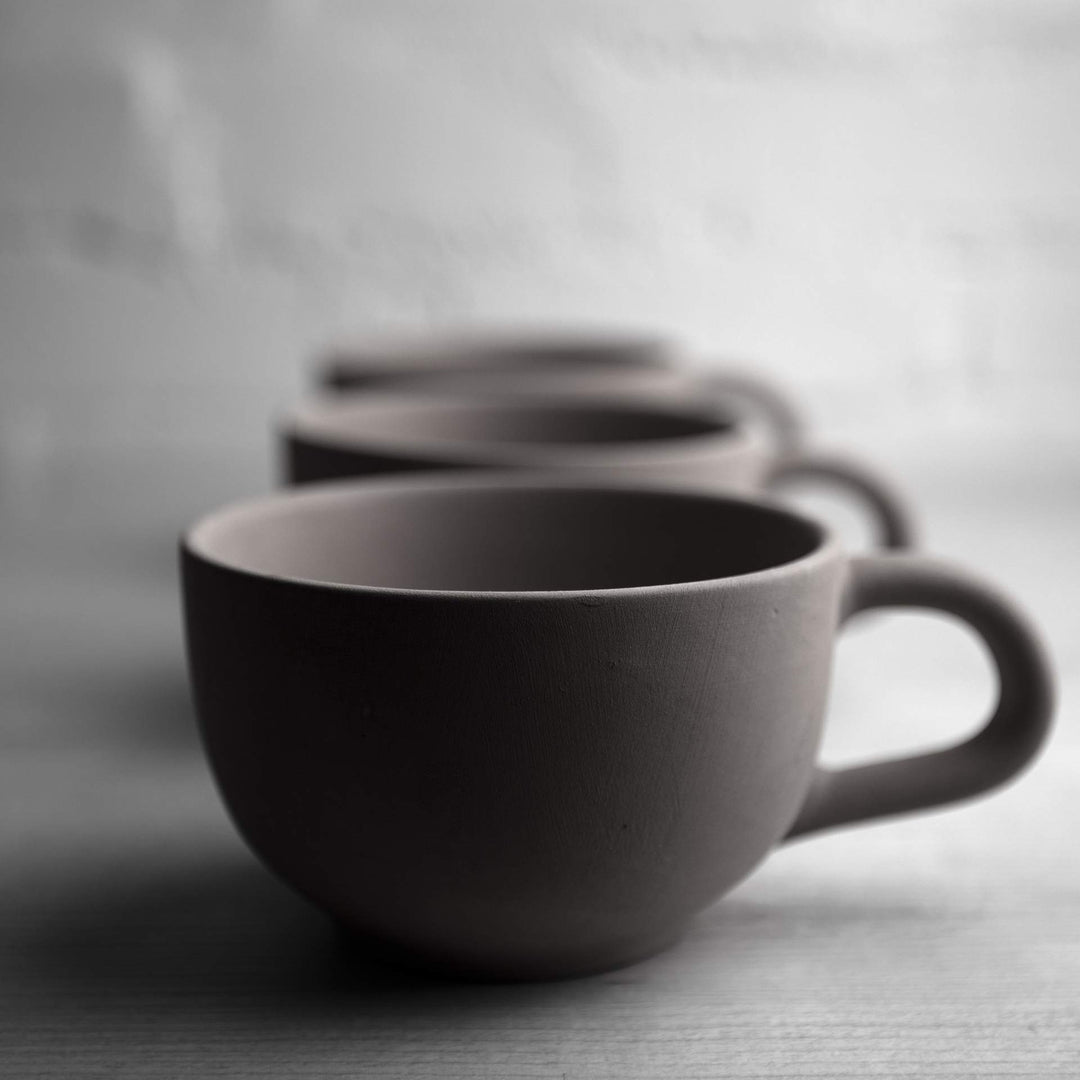 Keramik Tasse XXL 500 ml Schwarz Weiss Polka Dots handgemacht - Bild 7