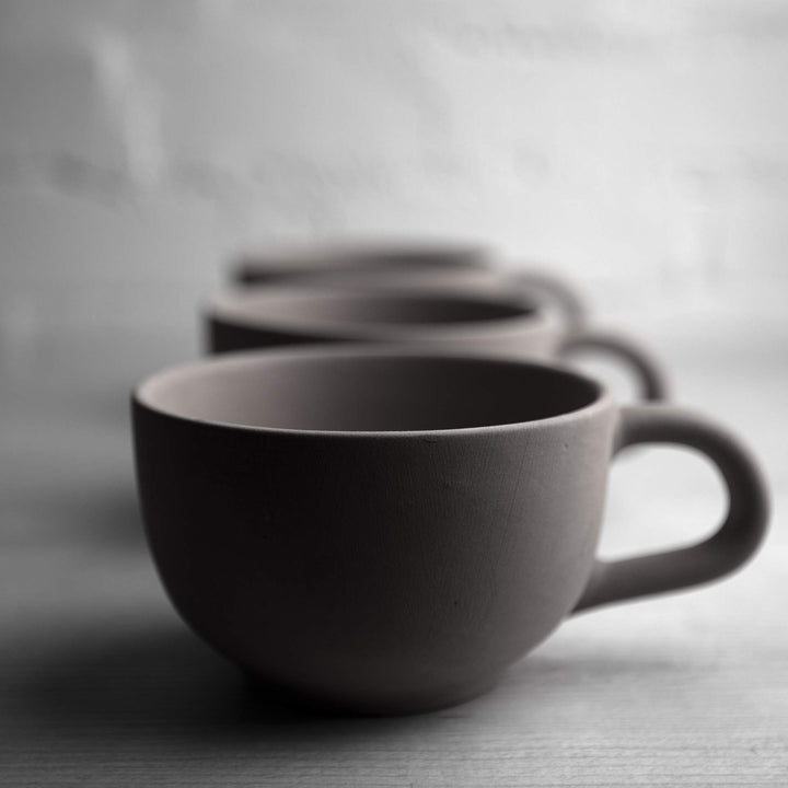 Keramik Tasse XXL 500 ml Schwarz Weiss Polka Dots handgemacht - Bild 7