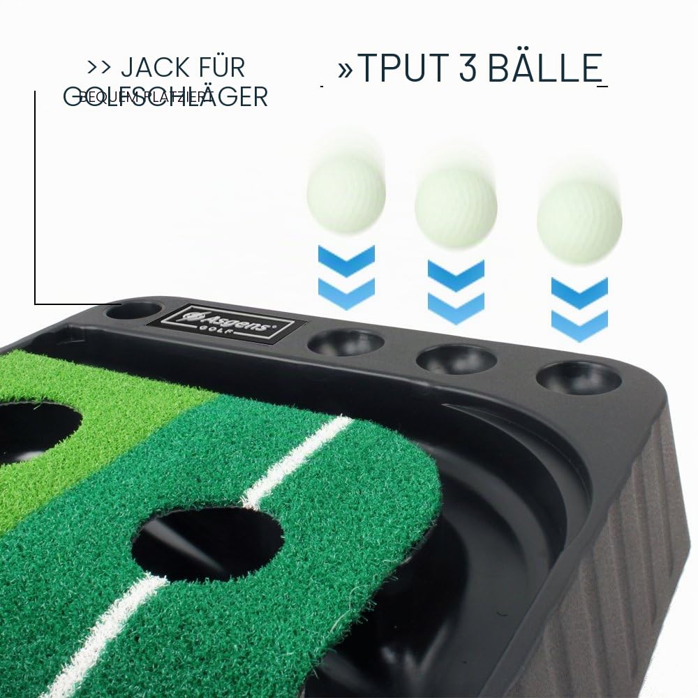 Golf Putting Matte Indoor 9ft zweifarbig mit automatischer Ballrückgabe - Bild 5