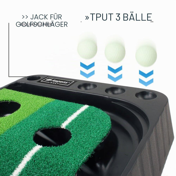 Golf Putting Matte Indoor 9ft zweifarbig mit automatischer Ballrückgabe - Bild 5