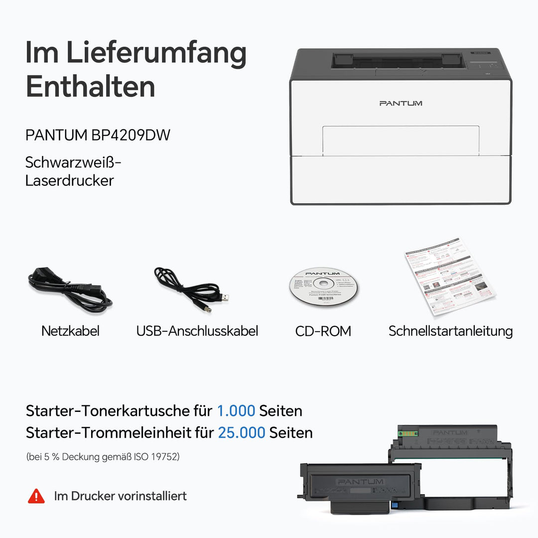 Laserdrucker S/W A4 30 ppm WLAN Duplex mit Starter-Toner - Bild 9