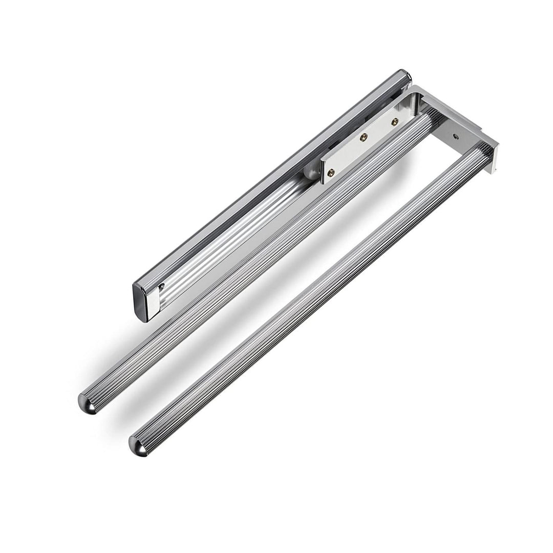 Handtuchhalter Aluminium ausziehbar 2-armig chrom 325–487 mm 2er-Set