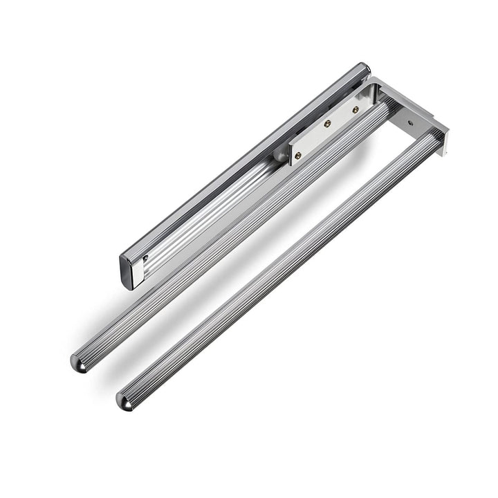 Handtuchhalter Aluminium ausziehbar 2-armig chrom 325–487 mm 2er-Set