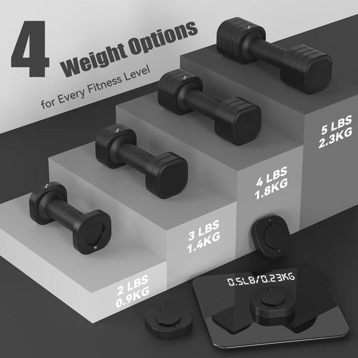 Verstellbare Kurzhanteln 2er Set 0,9–2,3 kg für Heimtraining - Bild 4