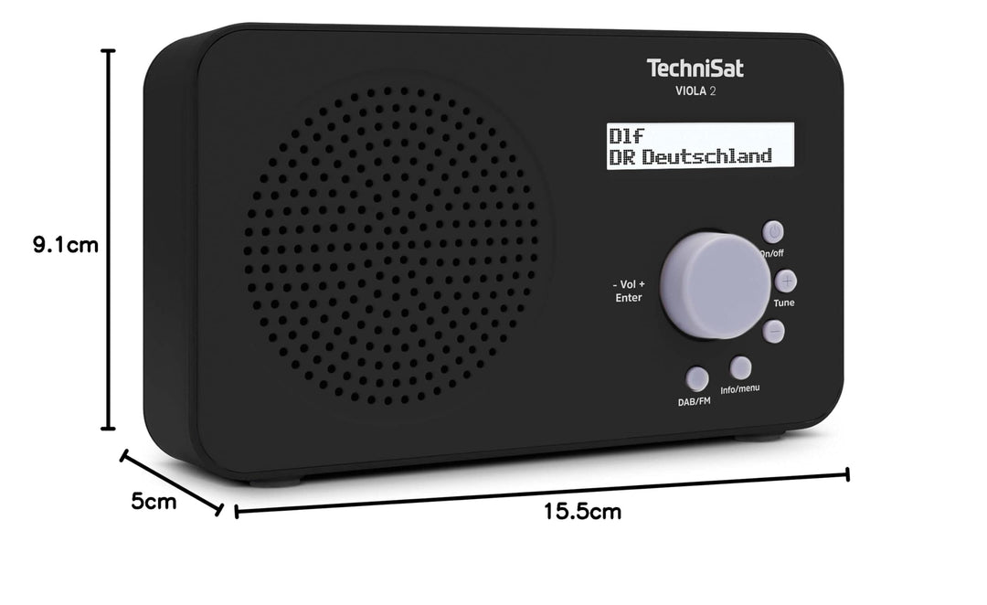 DAB+ Radio tragbar mit UKW, Kopfhörerausgang, 1W, schwarz - Bild 8