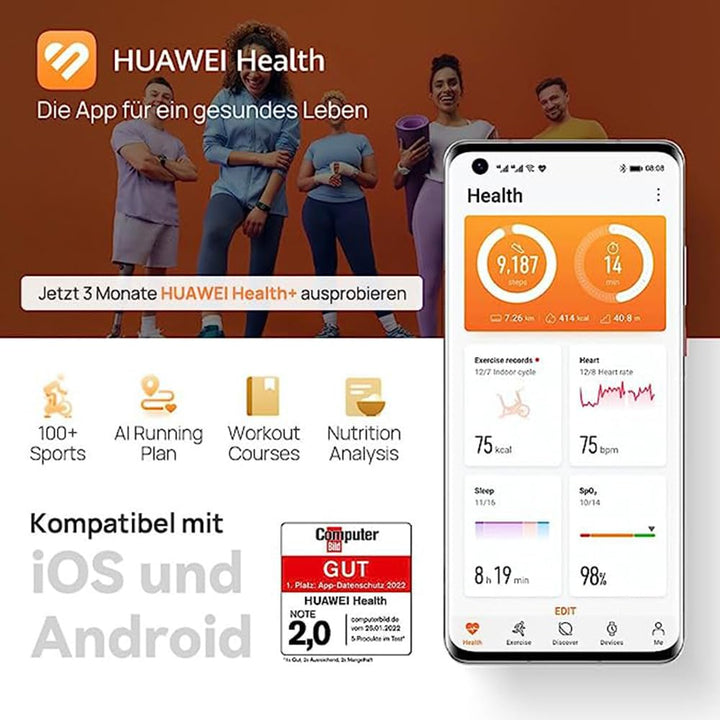 Smartwatch 1,64 Zoll AMOLED GPS Herzfrequenz SpO2 Schlafmonitor - Bild 7