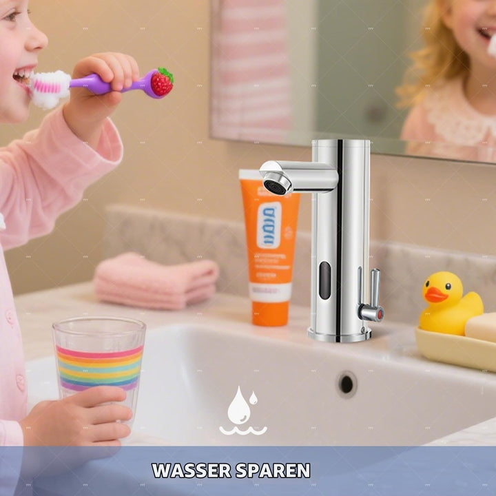 Sensor Waschtischarmatur Berührungslos Messing Chrom Infrarot Bad - Bild 6