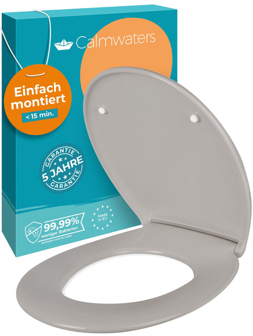 WC Sitz Duroplast oval mit Absenkautomatik Manhattan-Grau 250 kg