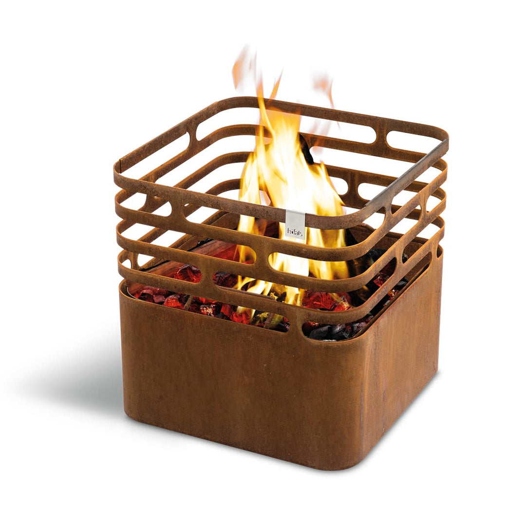 Feuerkorb Corten-Stahl 4-in-1 mit Löschfunktion für Garten
