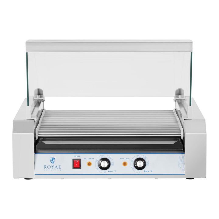 Hot Dog Grill Edelstahl 11 Rollen 20 Würstchen 1850W 2 Heizzonen - Bild 5