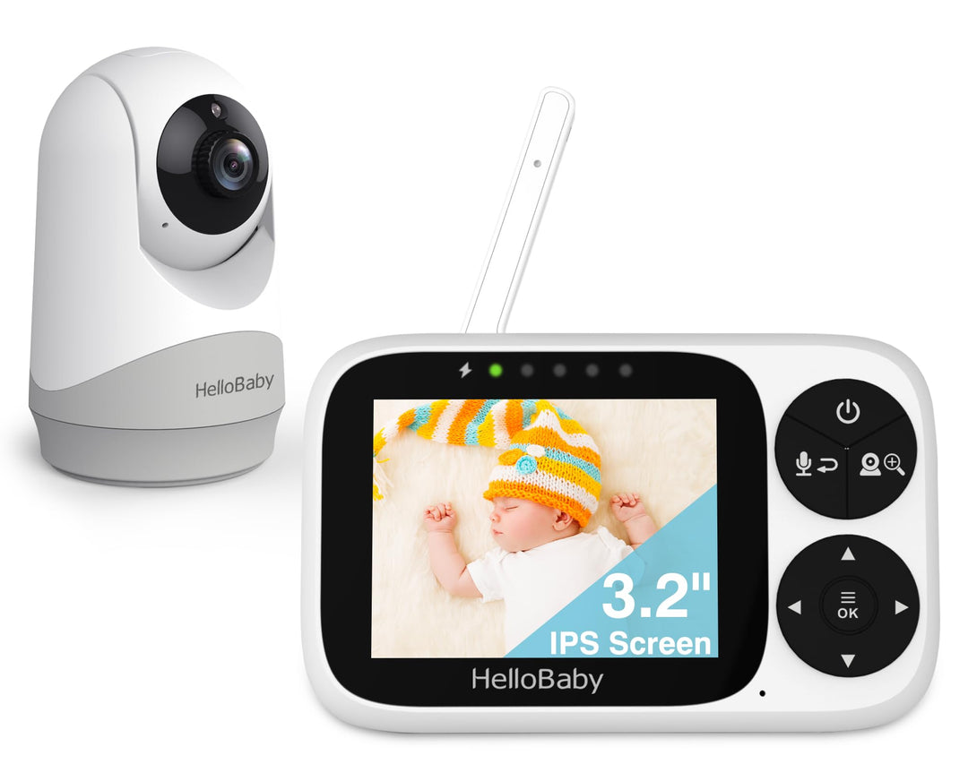Babyphone mit Kamera 3,2-Zoll-IPS-Display ohne WLAN Nachtsicht