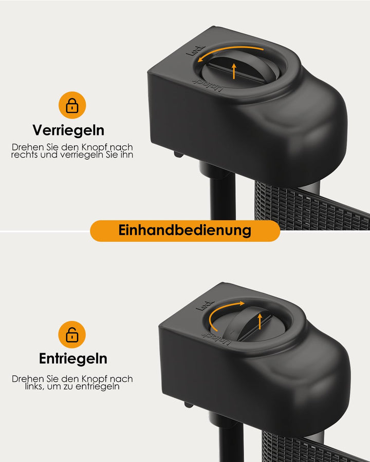 Treppenschutzgitter ausziehbar 0–140 cm für Babys und Haustiere schwarz - Bild 7