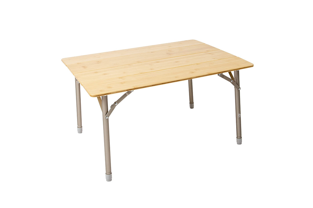 Campingtisch Bambus höhenverstellbar 43–65 cm Aluminium klappbar