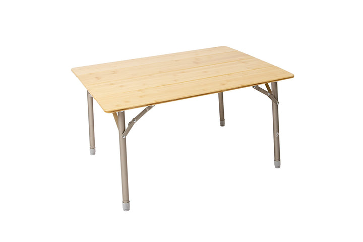 Campingtisch Bambus höhenverstellbar 43–65 cm Aluminium klappbar