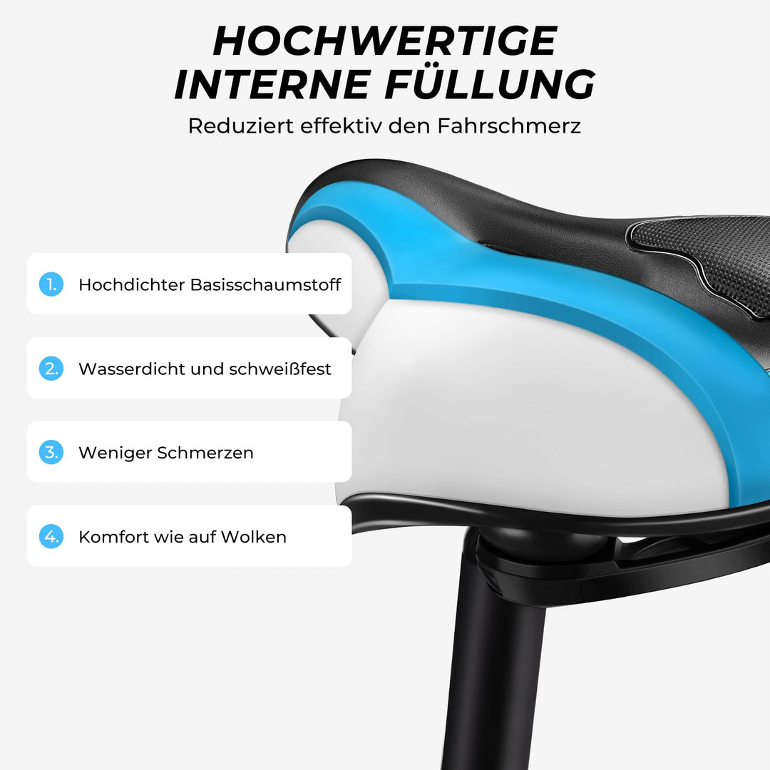 Fahrradsattel ergonomisch mit Mittelrillen-Entlastung für Damen &amp; Herren - Bild 4