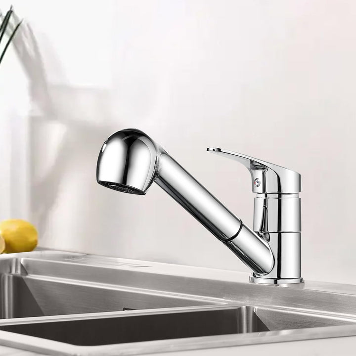 Küchenarmatur ausziehbar Chrom 360° mit 2 Strahlarten